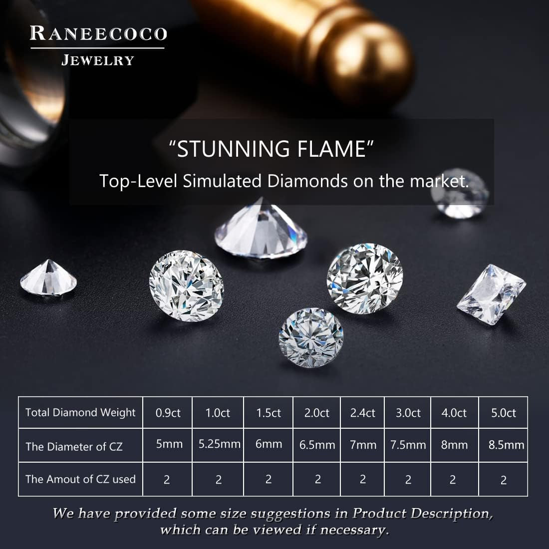 "STUNNING FLAME" 18K Gold Plated Silver Brilliant Cut Simulated Diamond Cubic Zirconia Stud Earrings